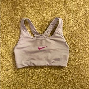 Purple Nike sports bra